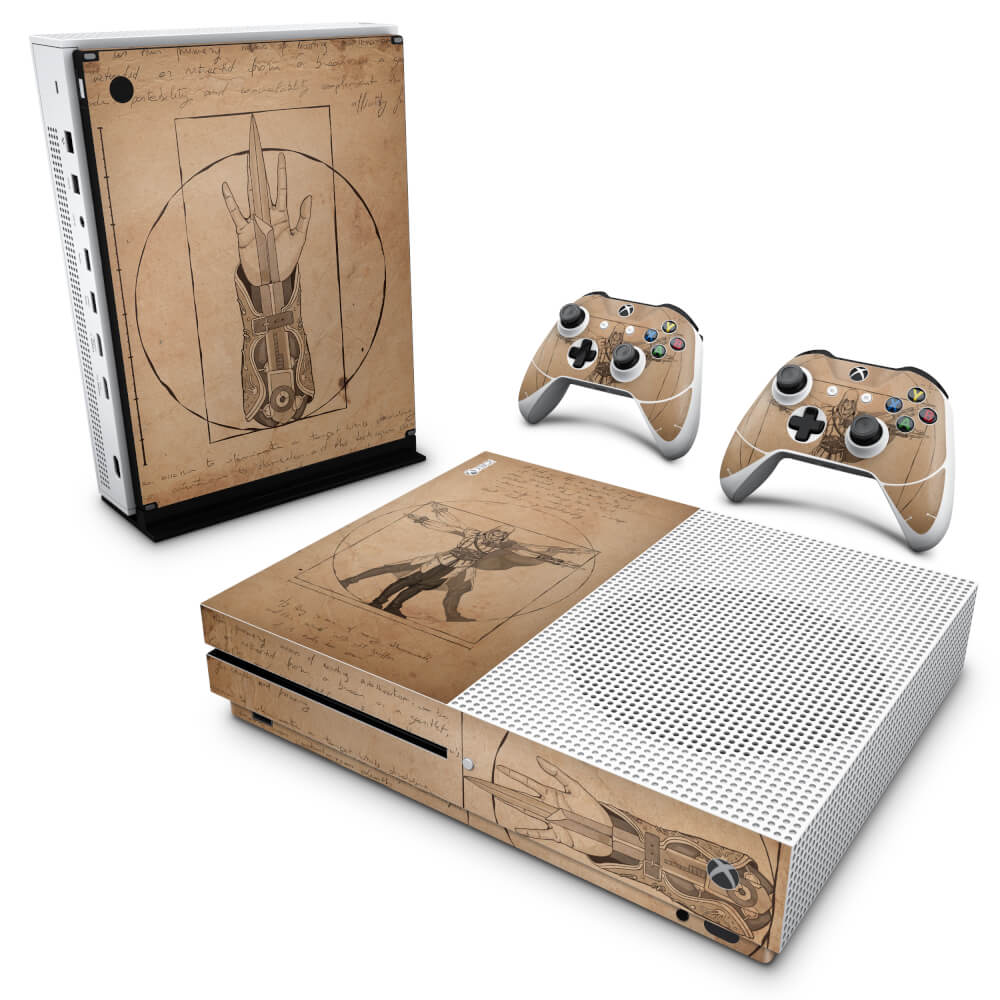 Skin Anti-rage Xbox One Slim - Assassin’s Creed Vitruviano
