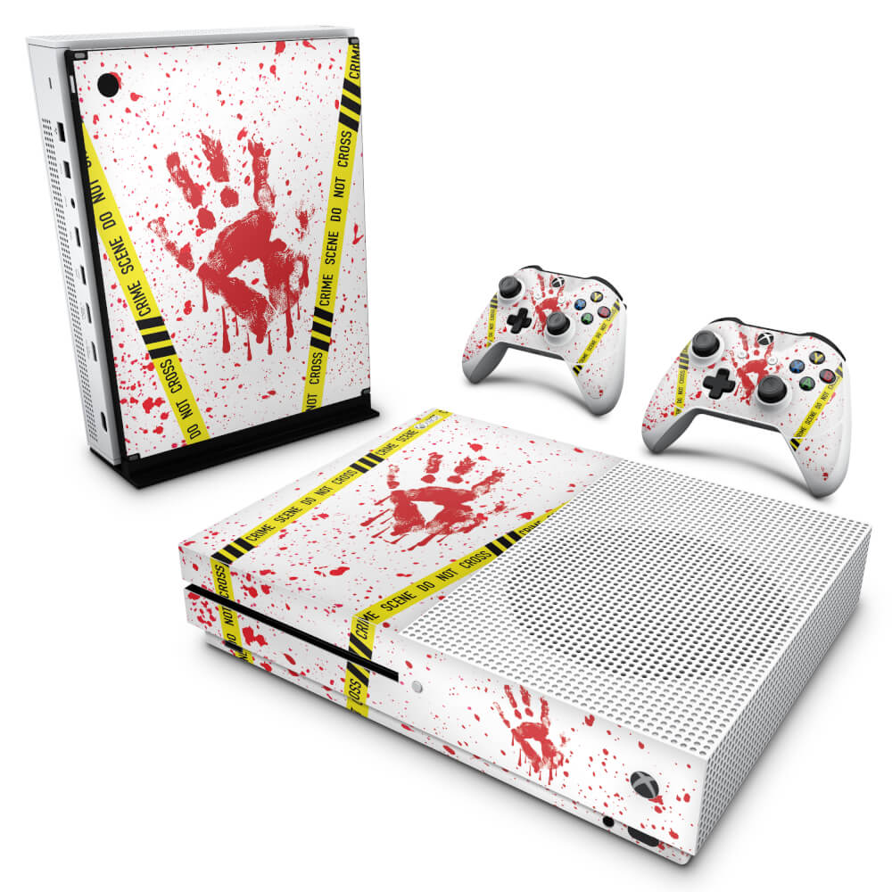 Skin Anti-rage Xbox One Slim - Cena de Crime Scene