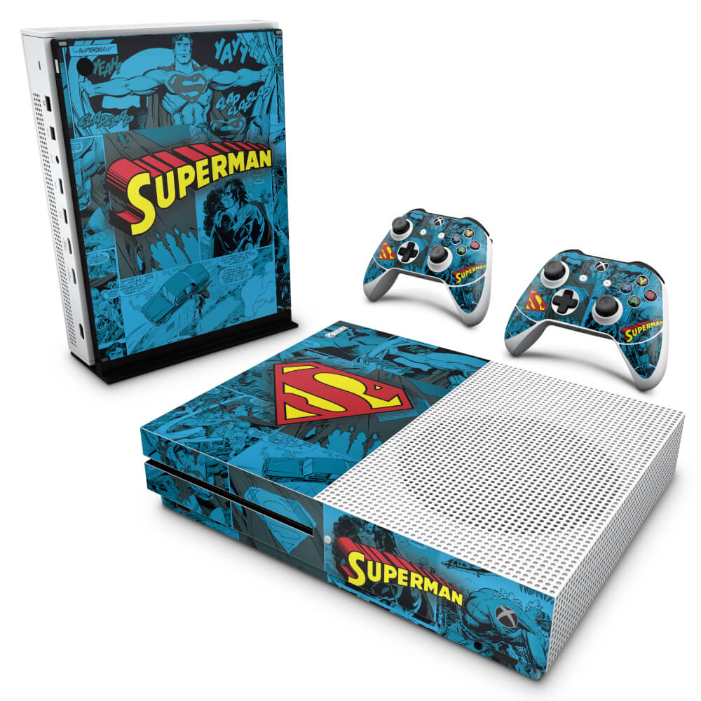 Skin Anti-rage Xbox One Slim - Super Homem Superman Comics