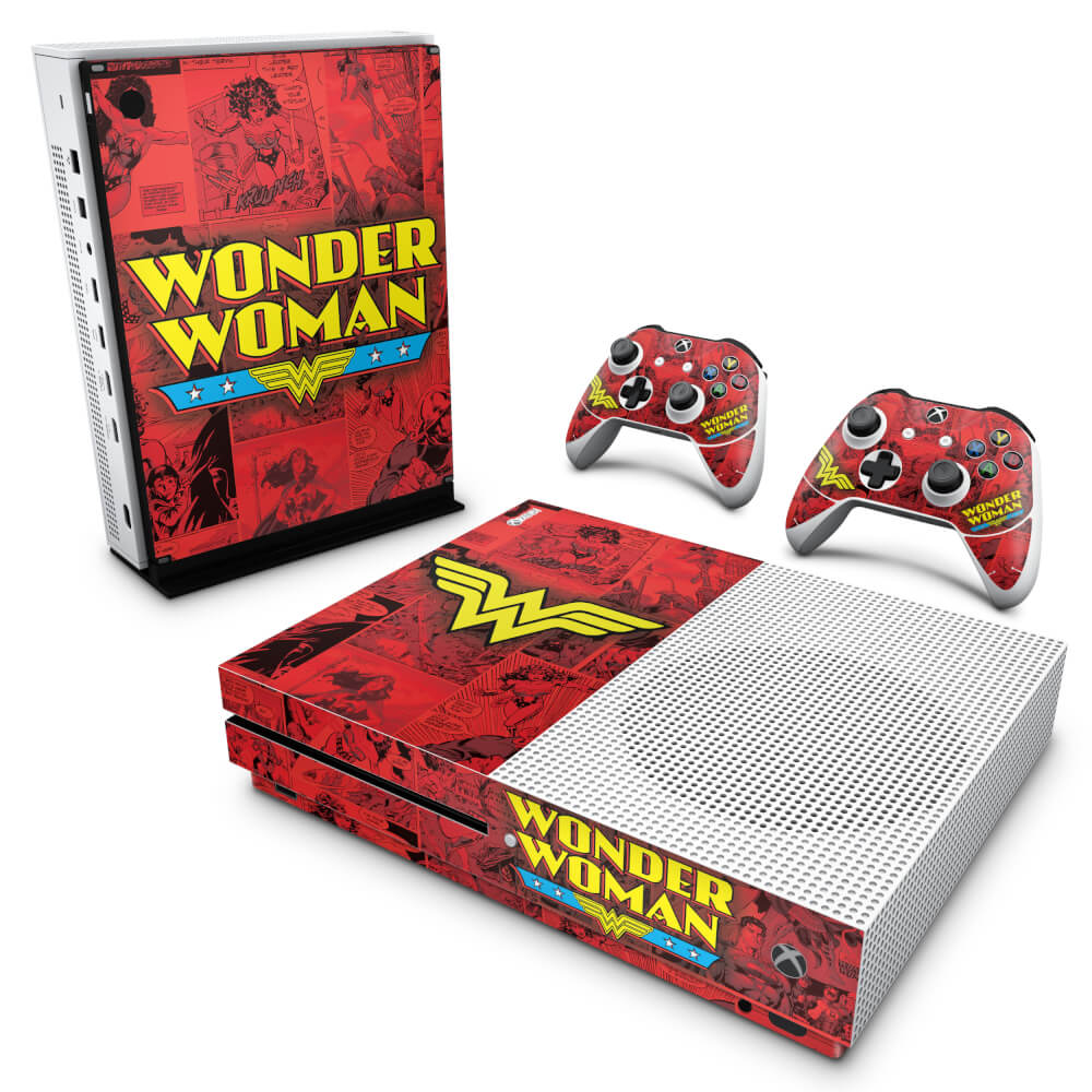 Skin Anti-rage Xbox One Slim - Mulher Maravilha Comics