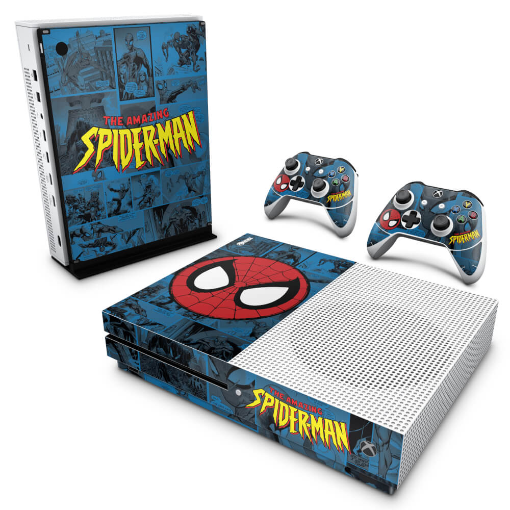 Skin Anti-rage Xbox One Slim - Homem-Aranha Spider-Man Comics