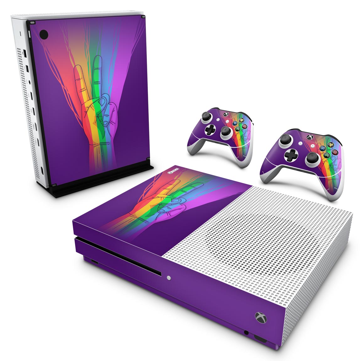 Skin Anti-rage Xbox One Slim - Rainbow Colors Colorido