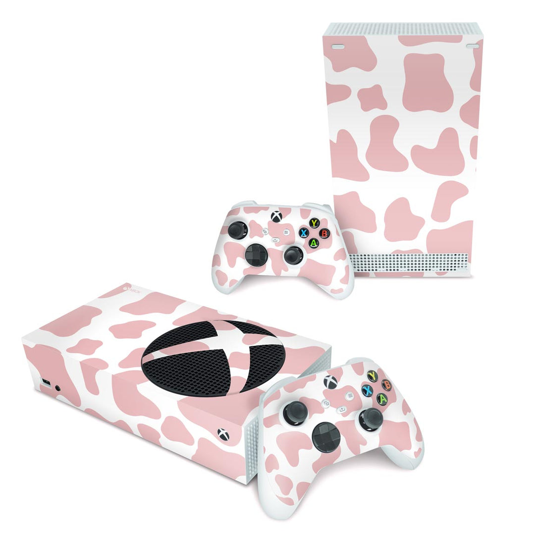Skin Anti-Rage Xbox Series S Horizontal - Vaquinha Rosa - Pop Arte Skins