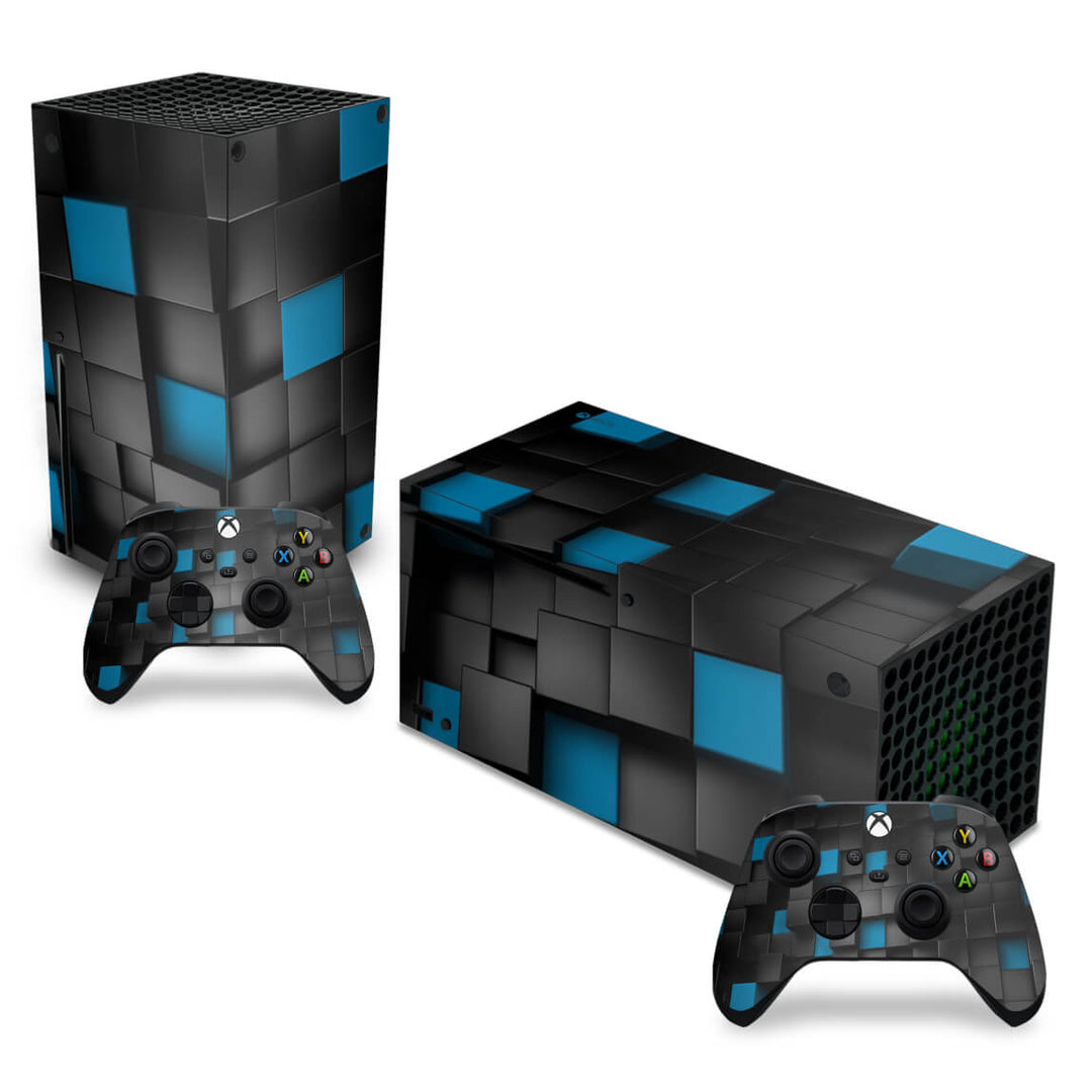 Skin Anti-Rage Xbox Series X Horizontal - Cubos - Pop Arte Skins