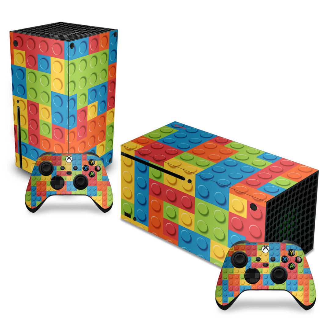 Skin Anti-Rage Xbox Series X Horizontal - Lego Peça - Pop Arte Skins