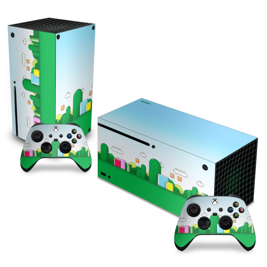 Skin Anti-Rage Xbox Series X Horizontal - Super Mario Bros - Pop Arte Skins