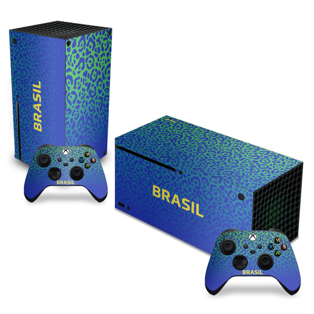 Skin Anti-Rage Xbox Series X Horizontal - Brasil - Pop Arte Skins