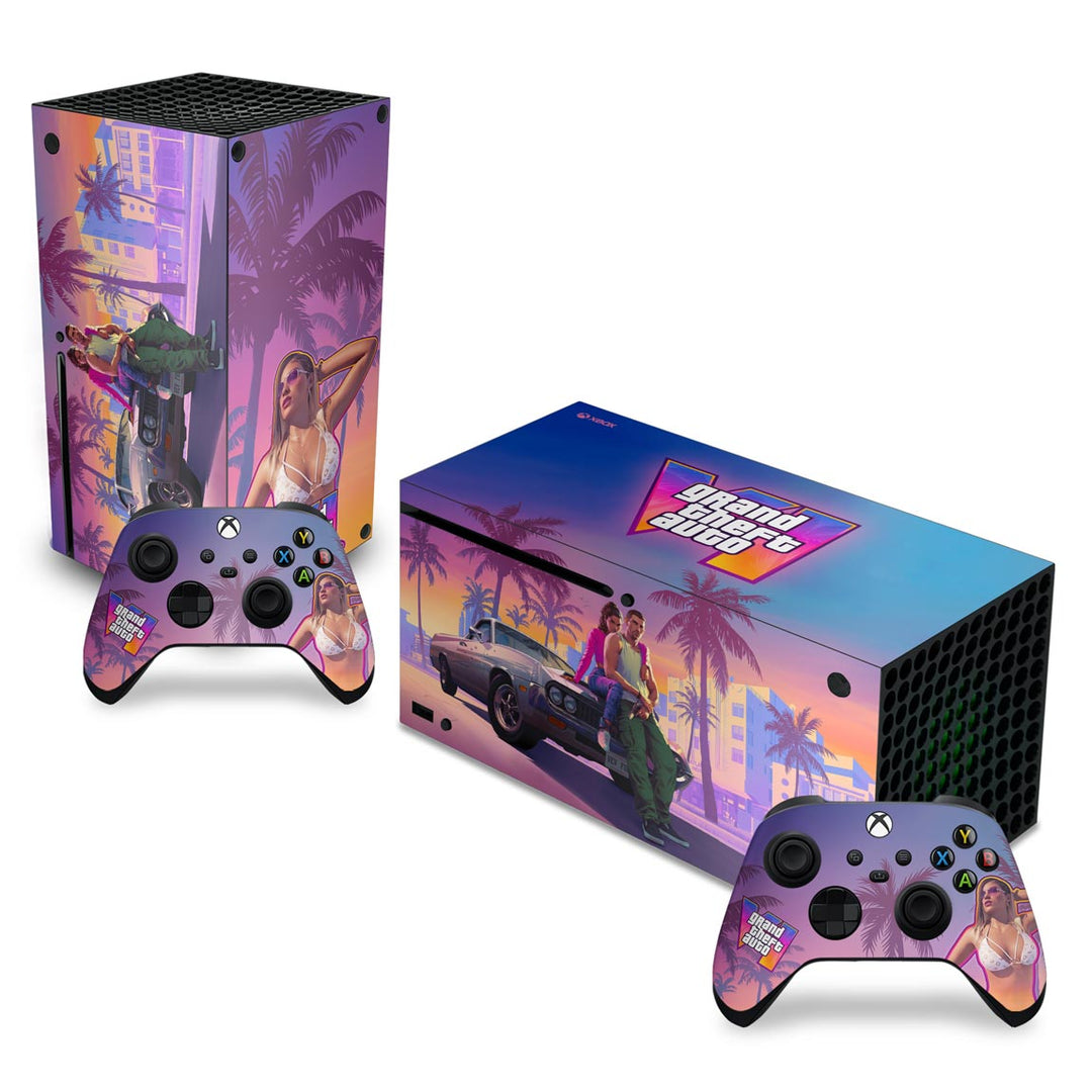 Skin Anti-Rage Xbox Series X Horizontal - GTA 6 VI - Pop Arte Skins