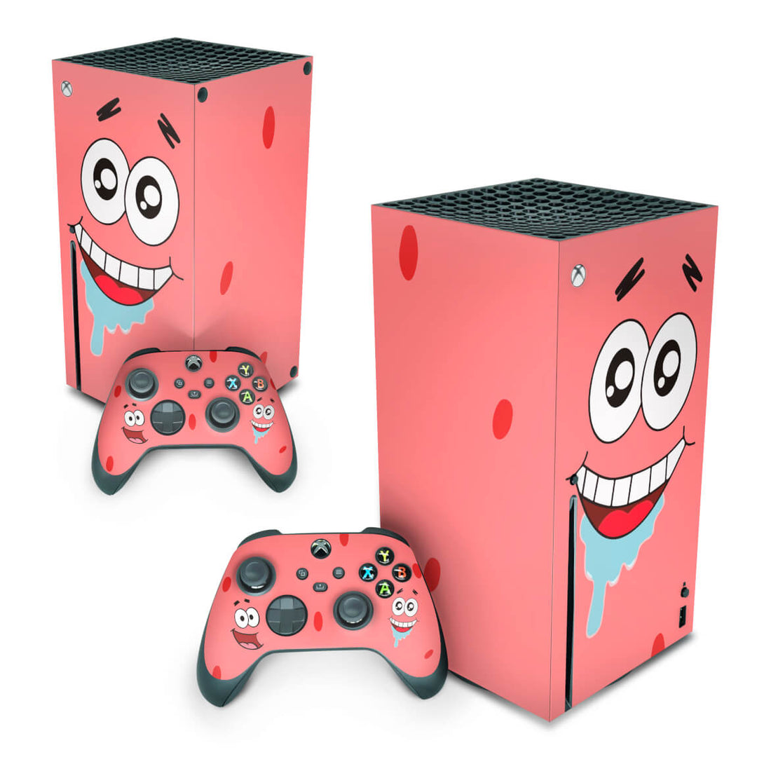 Skin Anti-Rage Xbox Series X Vertical - Patrick - Pop Arte Skins