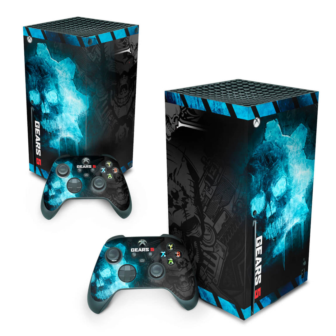 Skin Anti-Rage Xbox Series X Vertical - Gears 5 - Pop Arte Skins
