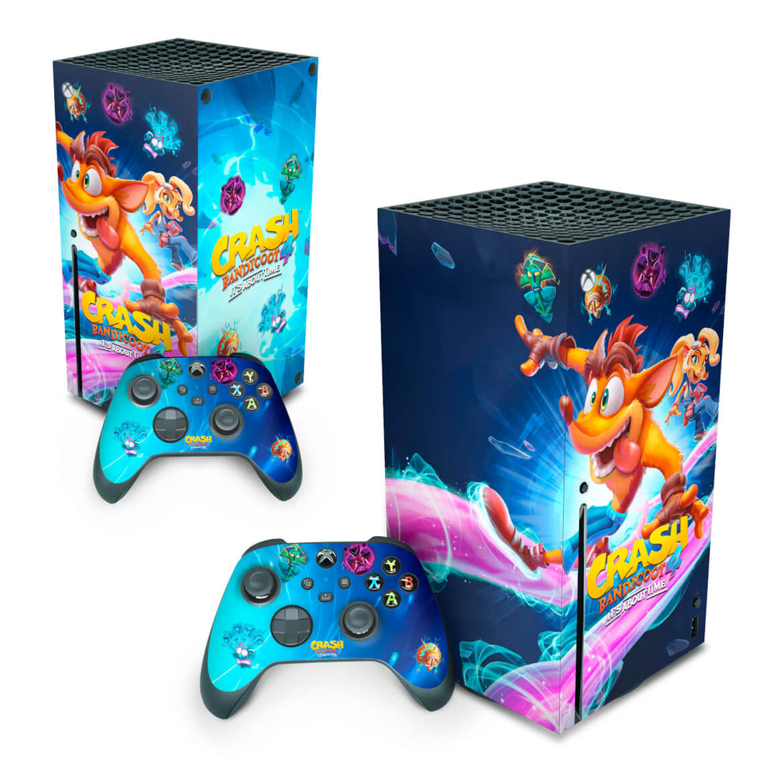 Skin Anti-Rage Xbox Series X Vertical - Crash Bandicoot 4 - Pop Arte Skins
