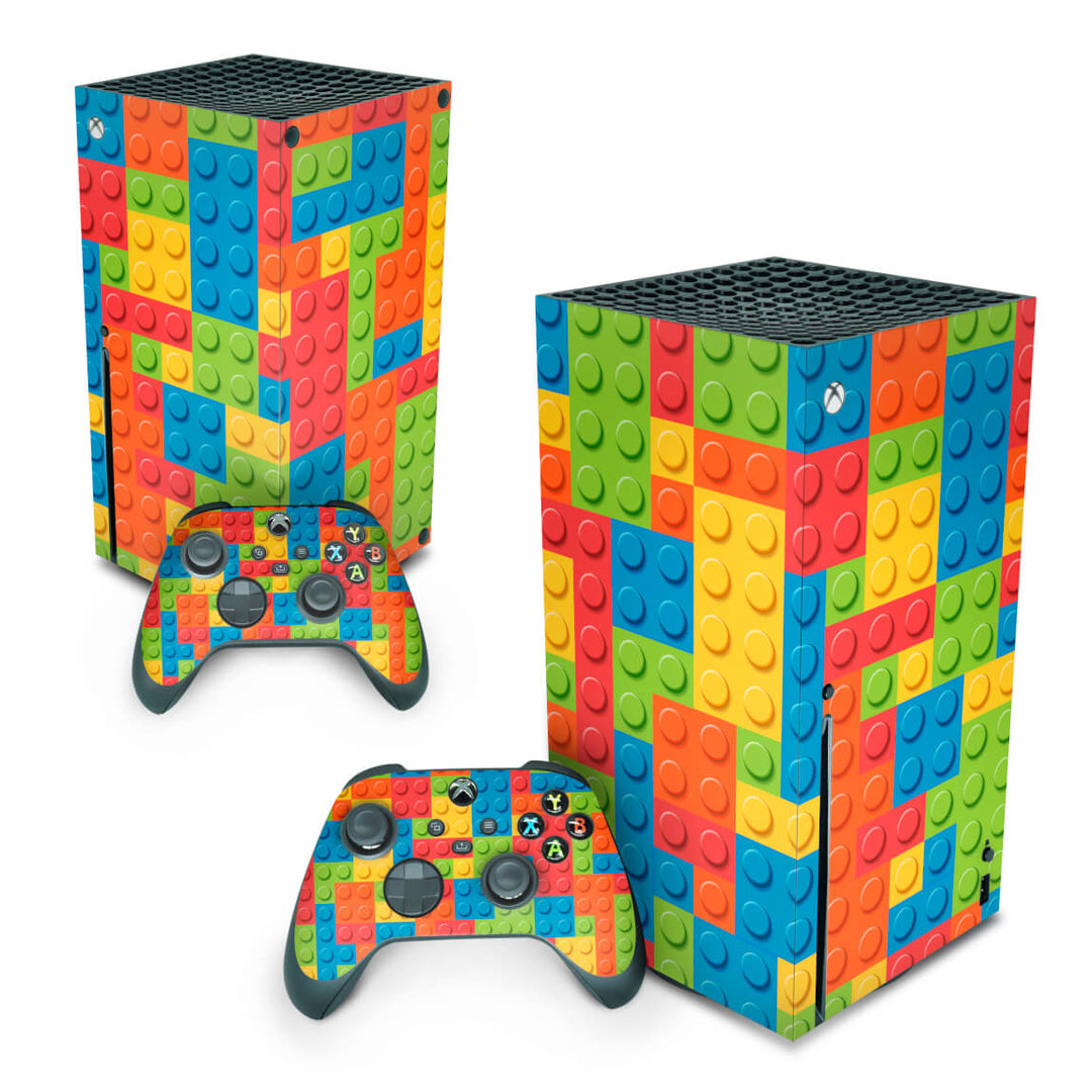 Skin Anti-Rage Xbox Series X Vertical - Lego Peça - Pop Arte Skins