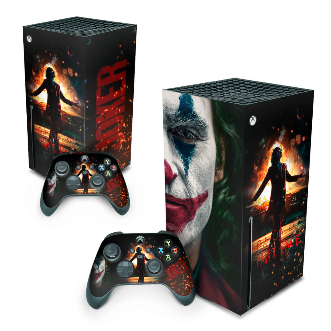 Skin Anti-Rage Xbox Series X Vertical - Joker Filme - Pop Arte Skins