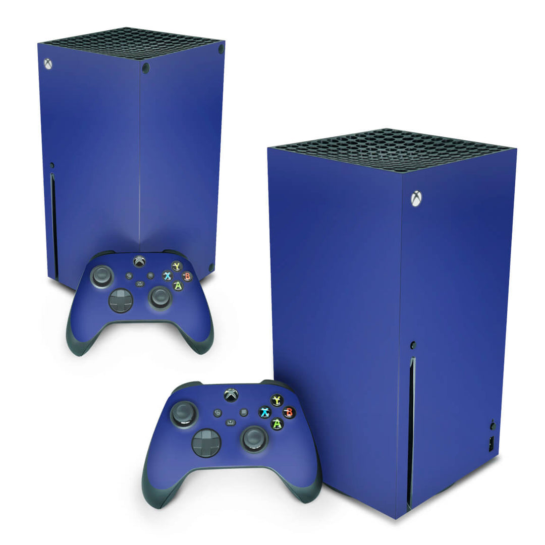 Skin Anti-Rage Xbox Series X Vertical - Azul Escuro - Pop Arte Skins