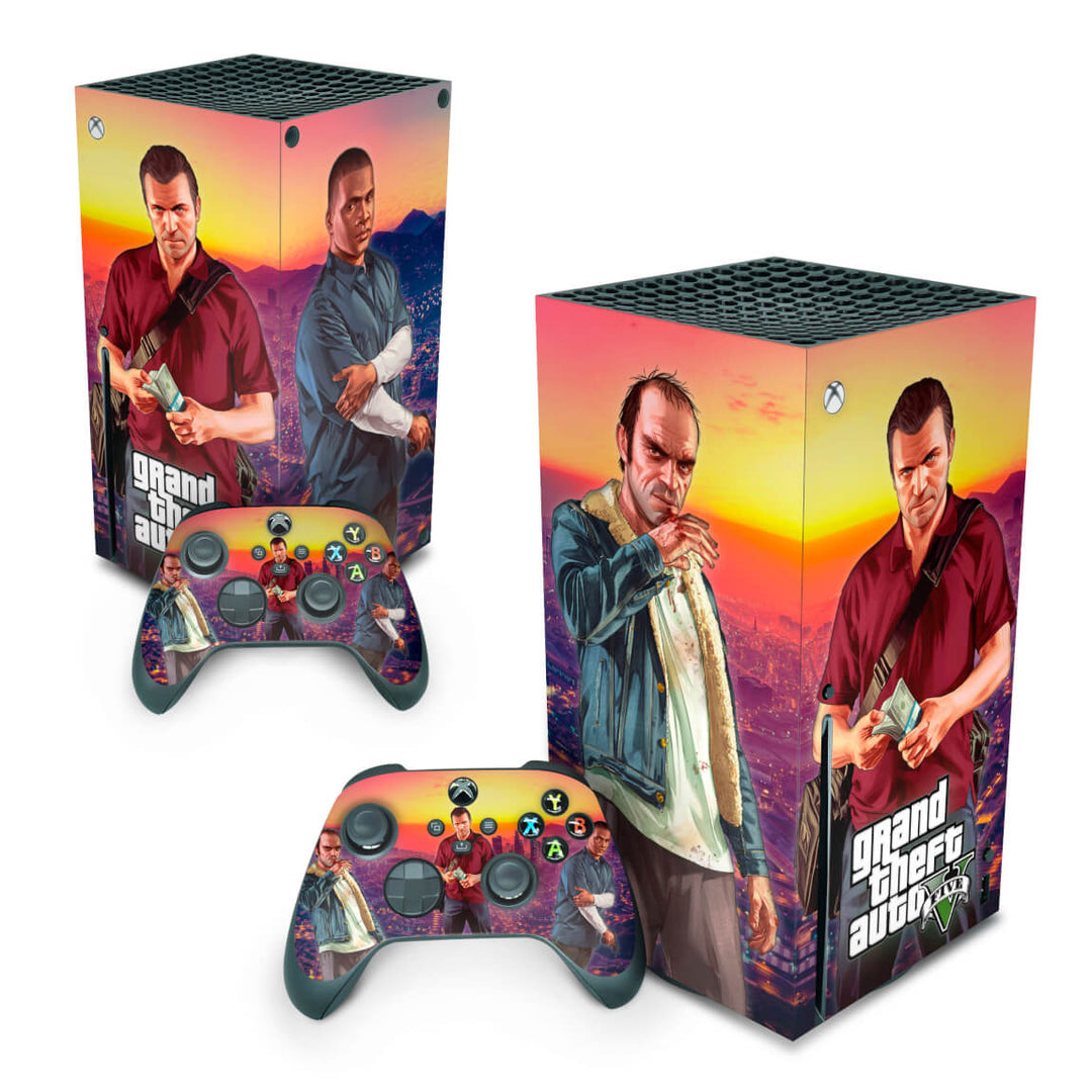 Skin Anti-Rage Xbox Series X Vertical - GTA V - Pop Arte Skins