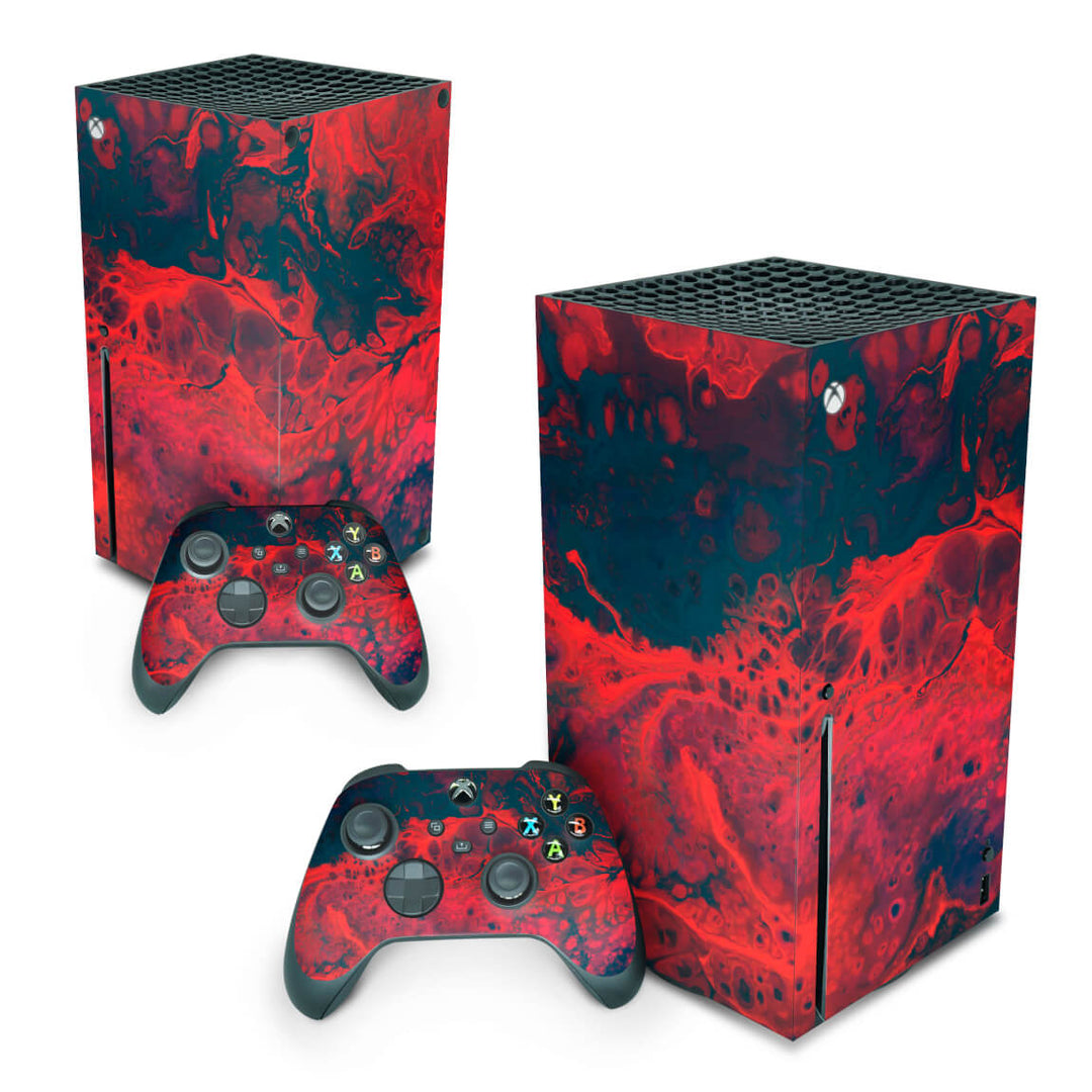 Skin Anti-Rage Xbox Series X Vertical - Abstrato #98 - Pop Arte Skins