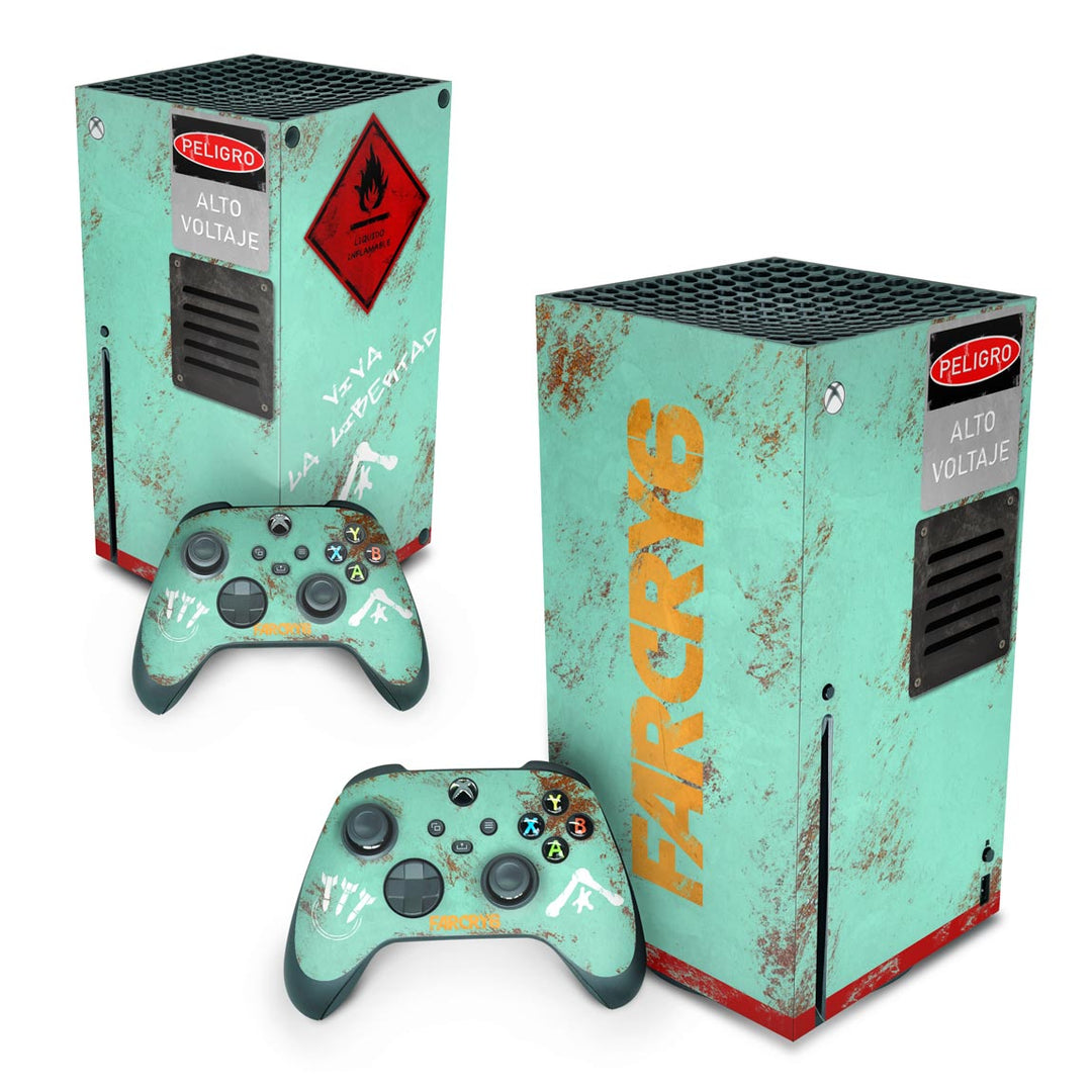 Skin Anti-Rage Xbox Series X Vertical - Far Cry 6 - Pop Arte Skins