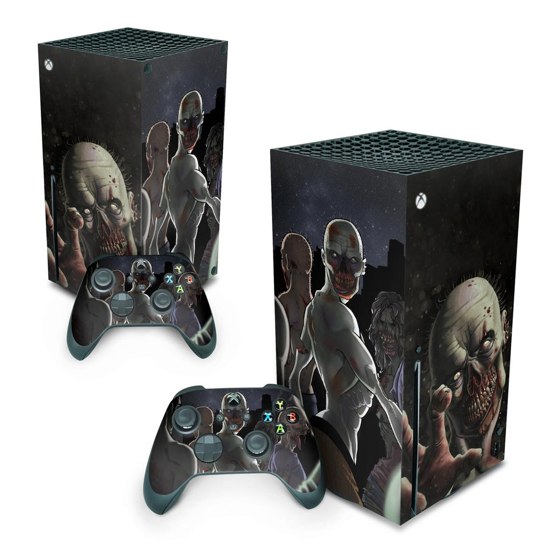Skin Anti-Rage Xbox Series X Vertical - Zombie Zumbi The Walking - Pop Arte Skins