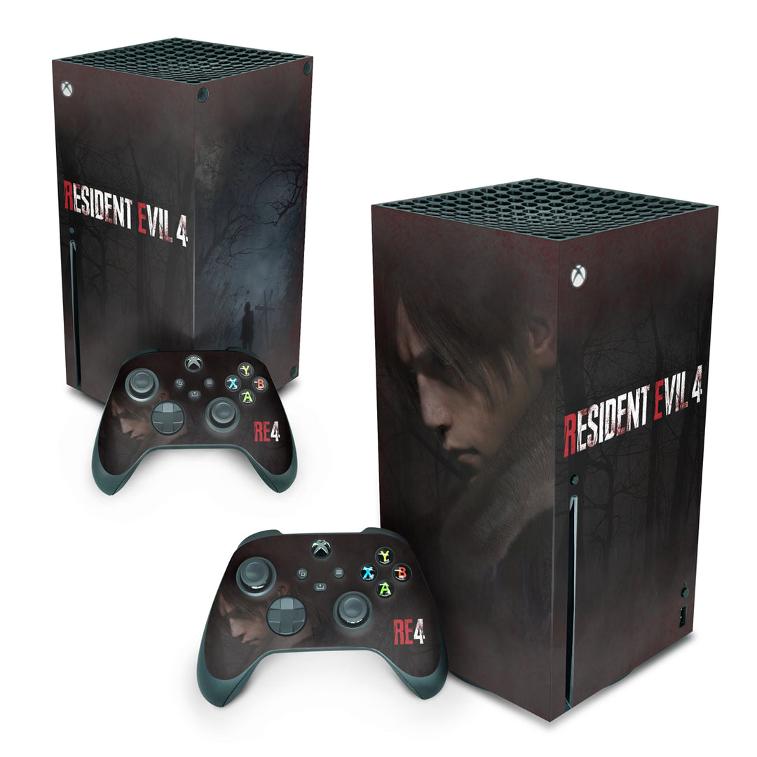 Skin Anti-Rage Xbox Series X Vertical - Resident Evil 4 Remake - Pop Arte Skins