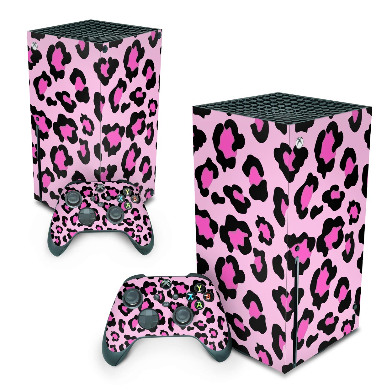 Xbox Series X Skin Anti-Rage Vertical - Onça Rosa