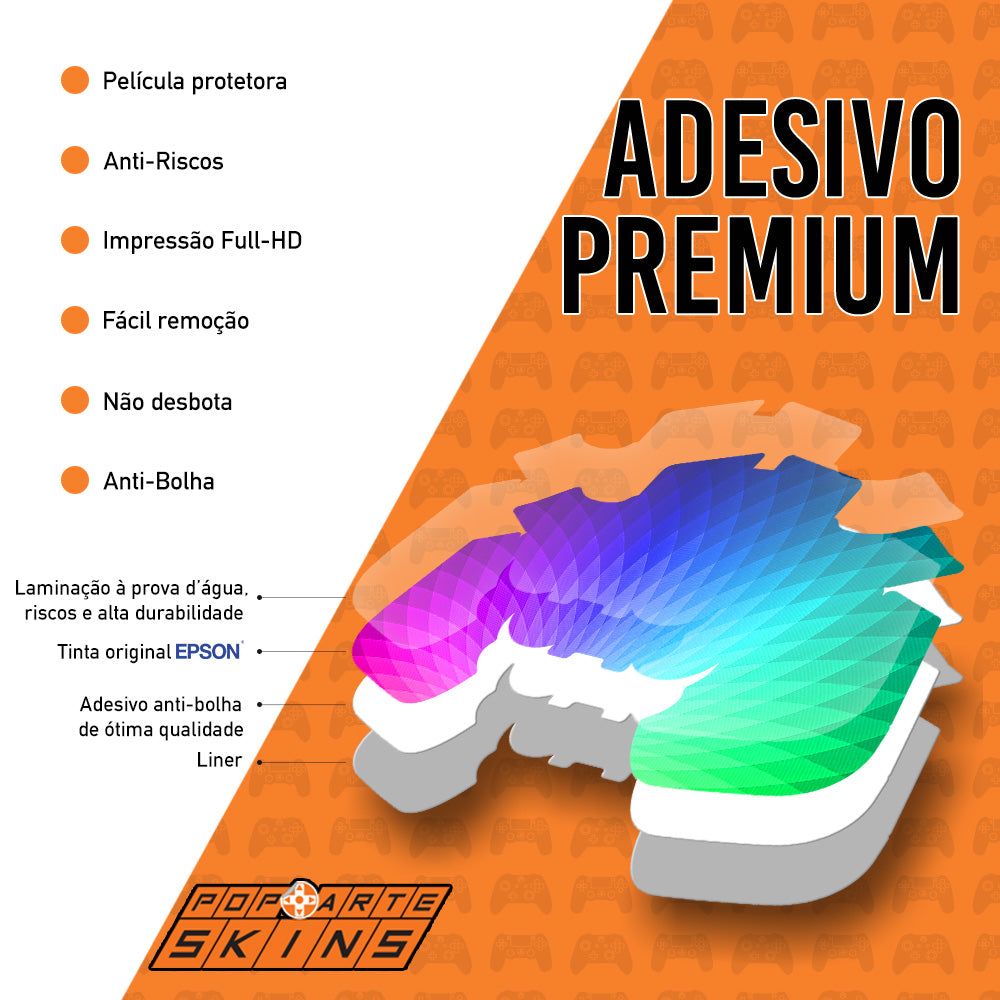 KIT Capa Anti Poeira e Skin Anti-Rage PS2 Fat - Bahia A - Pop Arte Skins - foto 3