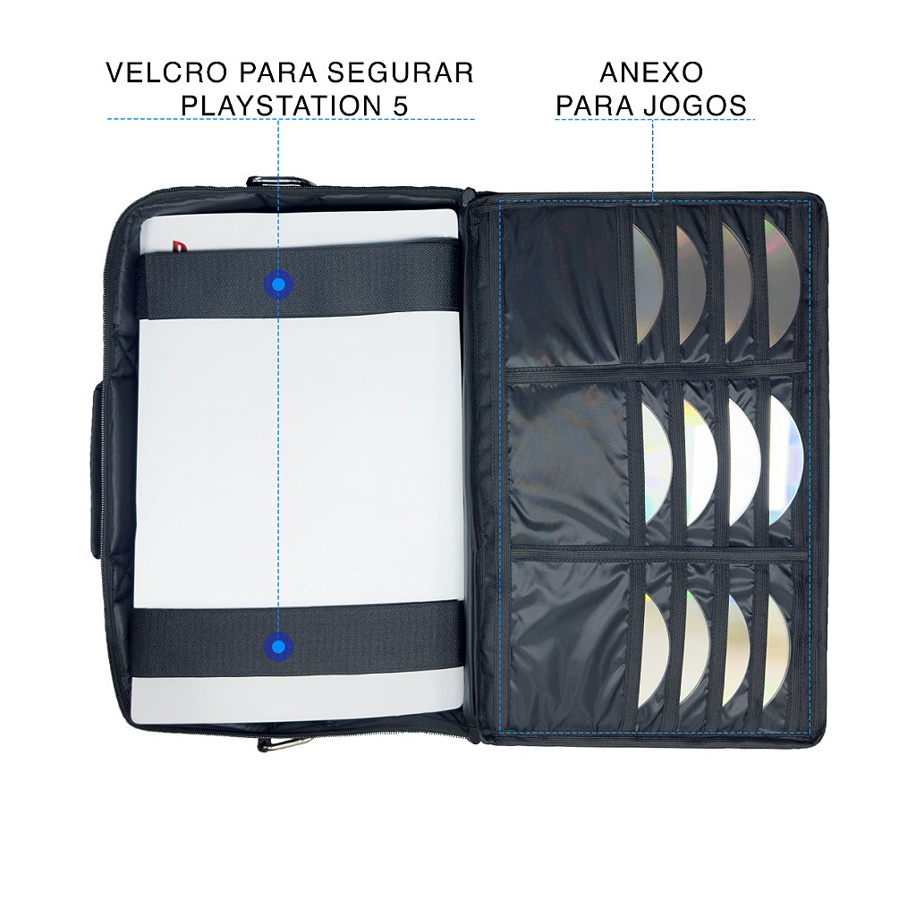 Bolsa PS5 Fat Mochila Transporte Playstation 5 Fat Bag - God of War Ragnarok Edition - Pop Arte Skins - foto 4