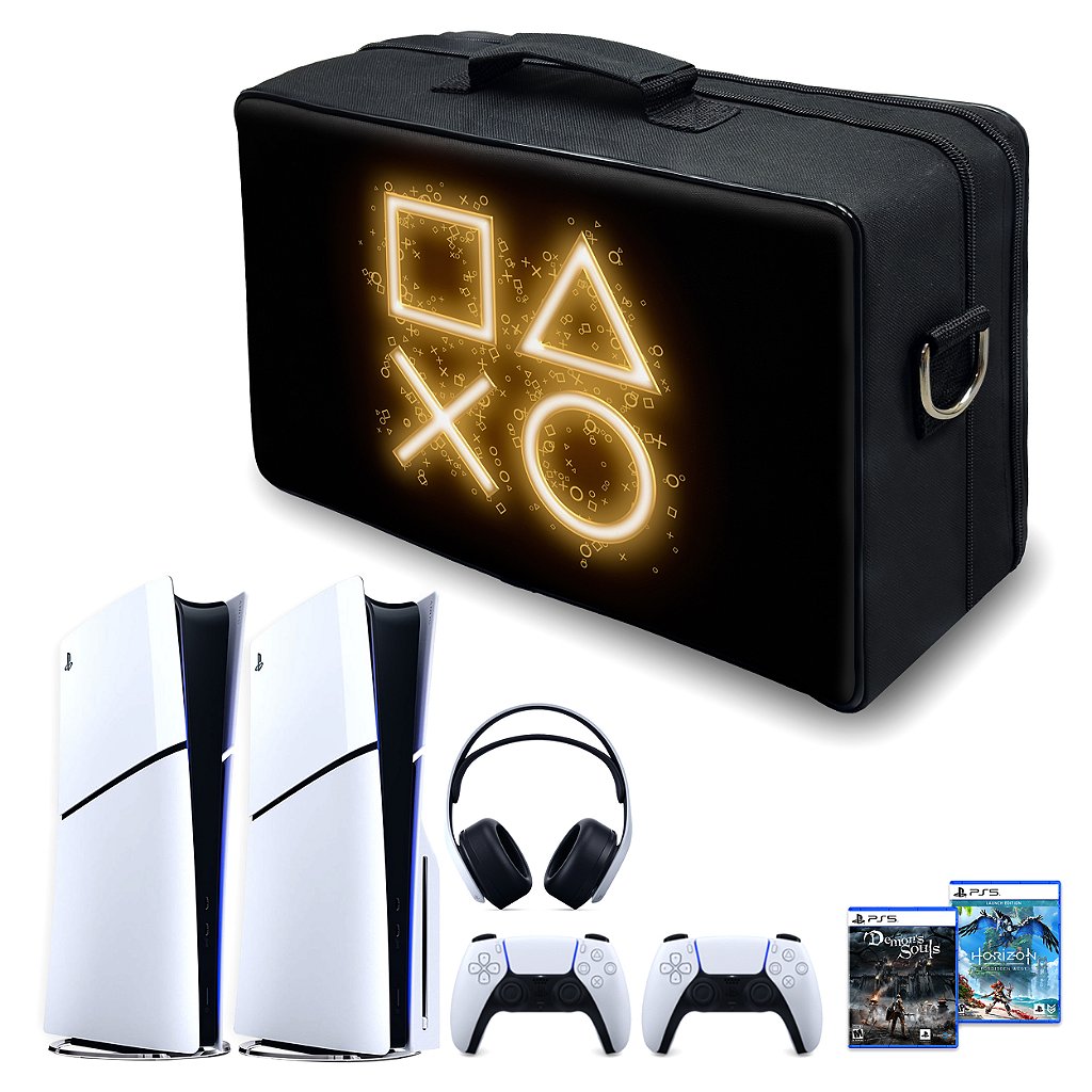 Bolsa Ps5 Slim Mochila Transporte Playstation 5 Slim Bag - Days Of Play Edição Limitada
