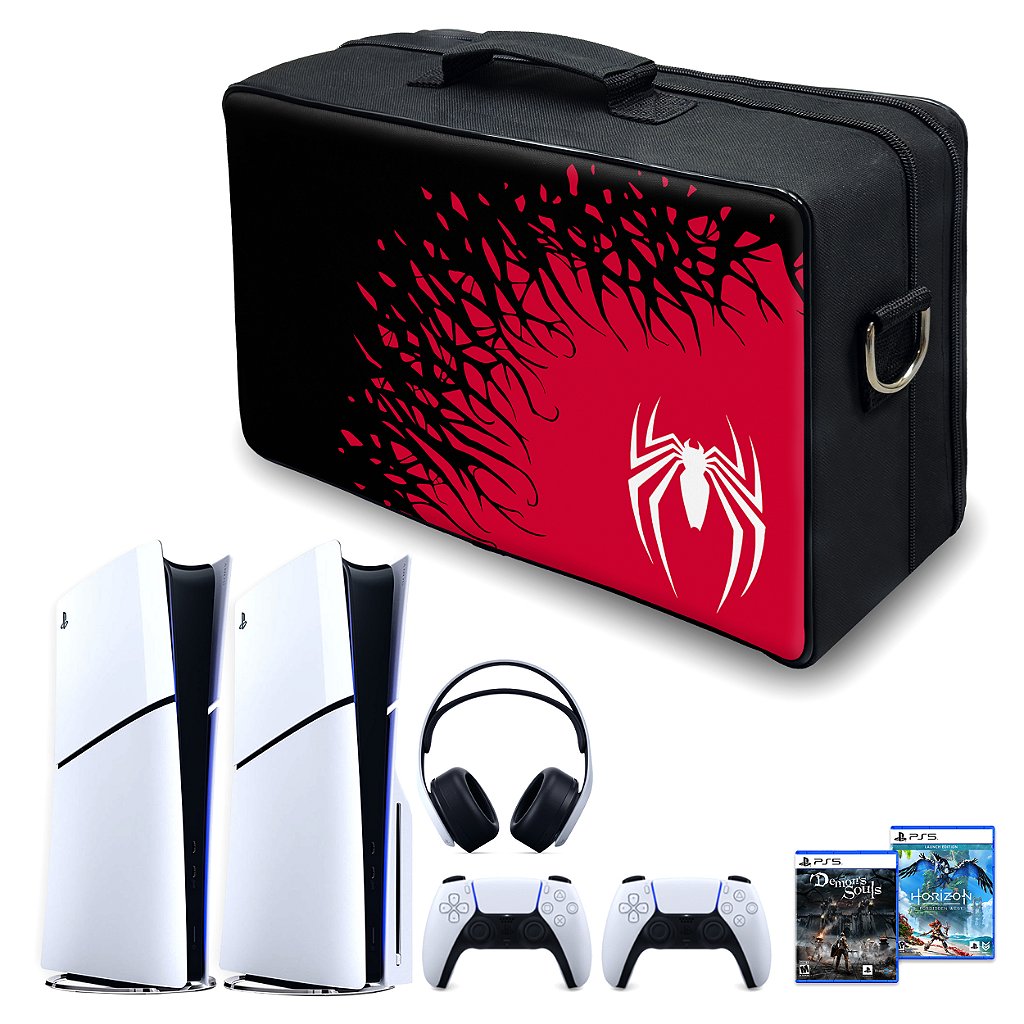 Bolsa Ps5 Slim Mochila Transporte Playstation 5 Slim Bag - Spider-Man Homem Aranha 2 Edition