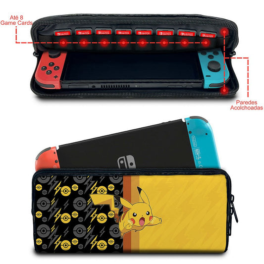 Case Nintendo Switch Bolsa Estojo - Pikachu Pokemon