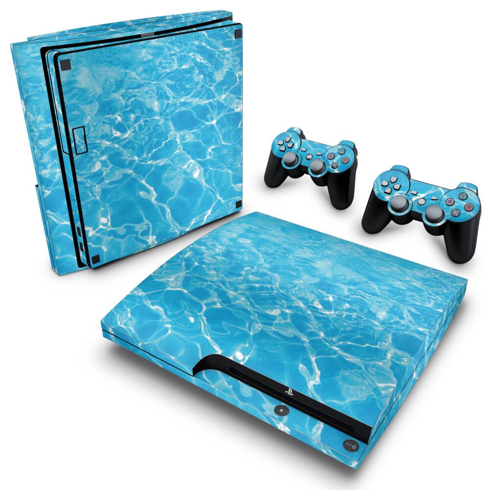 Skin Anti-Rage PS3 Slim - Aquático Água