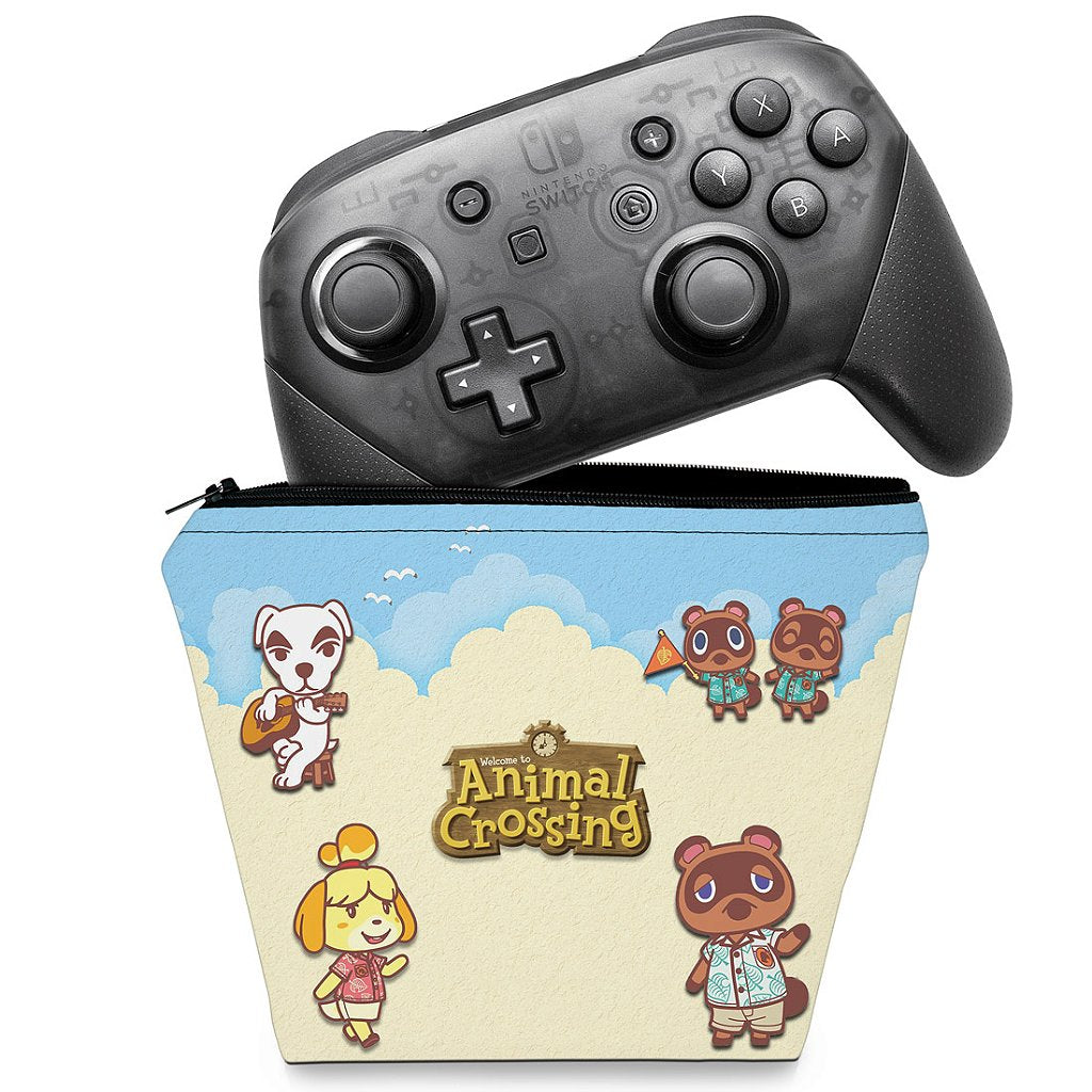 Capa Case Nintendo Switch Pro Controle - Animal Crossing