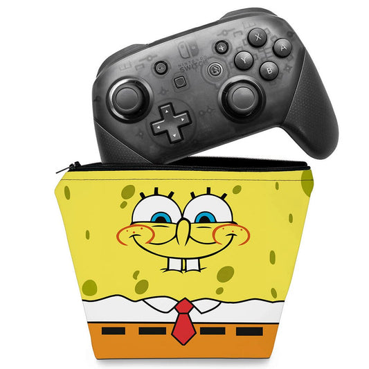 Capa Case Nintendo Switch Pro Controle - Bob Esponja