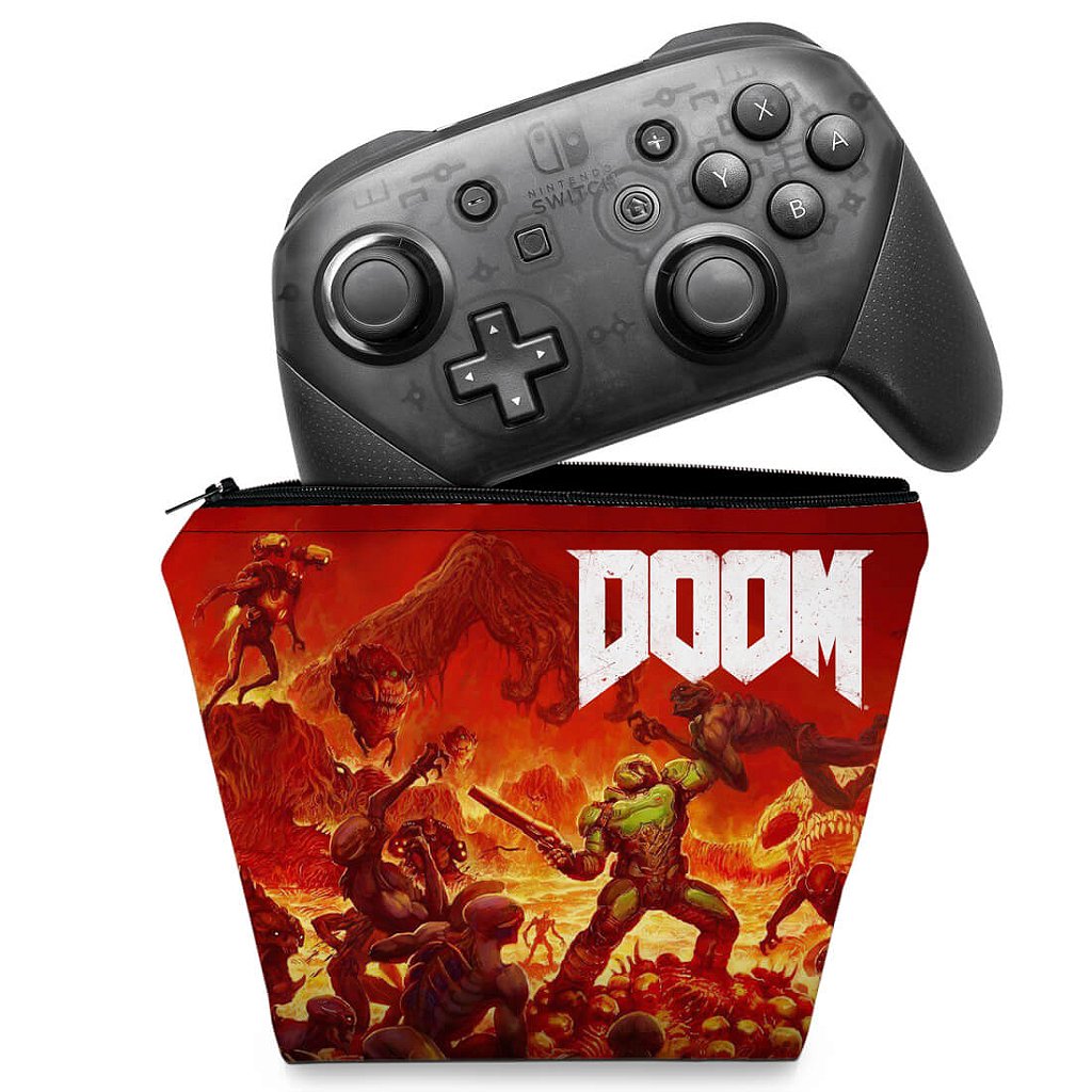 Capa Case Nintendo Switch Pro Controle - Doom