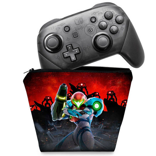 Capa Case Nintendo Switch Pro Controle - Metroid Dread