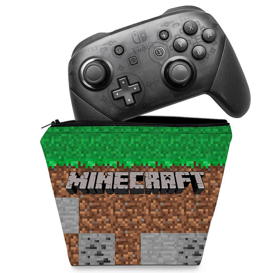 Capa Case Nintendo Switch Pro Controle - Minecraft