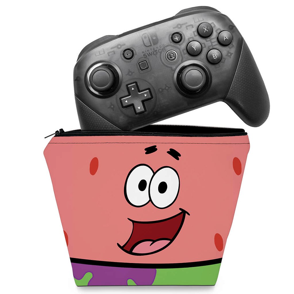 Capa Case Nintendo Switch Pro Controle - Patrick Bob Esponja