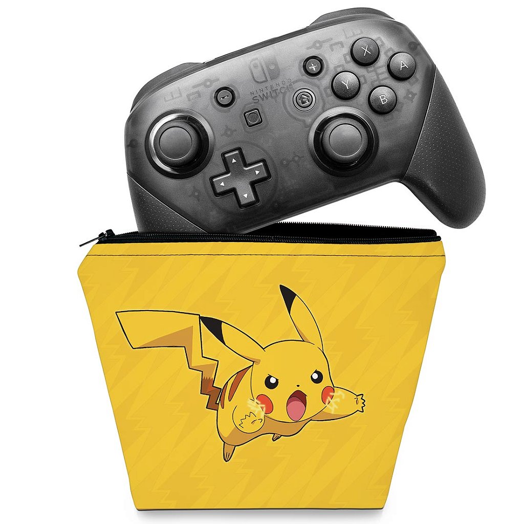 Capa Case Nintendo Switch Pro Controle - Pikachu Pokemon