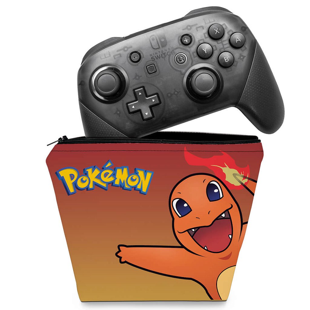 Capa Case Nintendo Switch Pro Controle - Pokémon Charmander