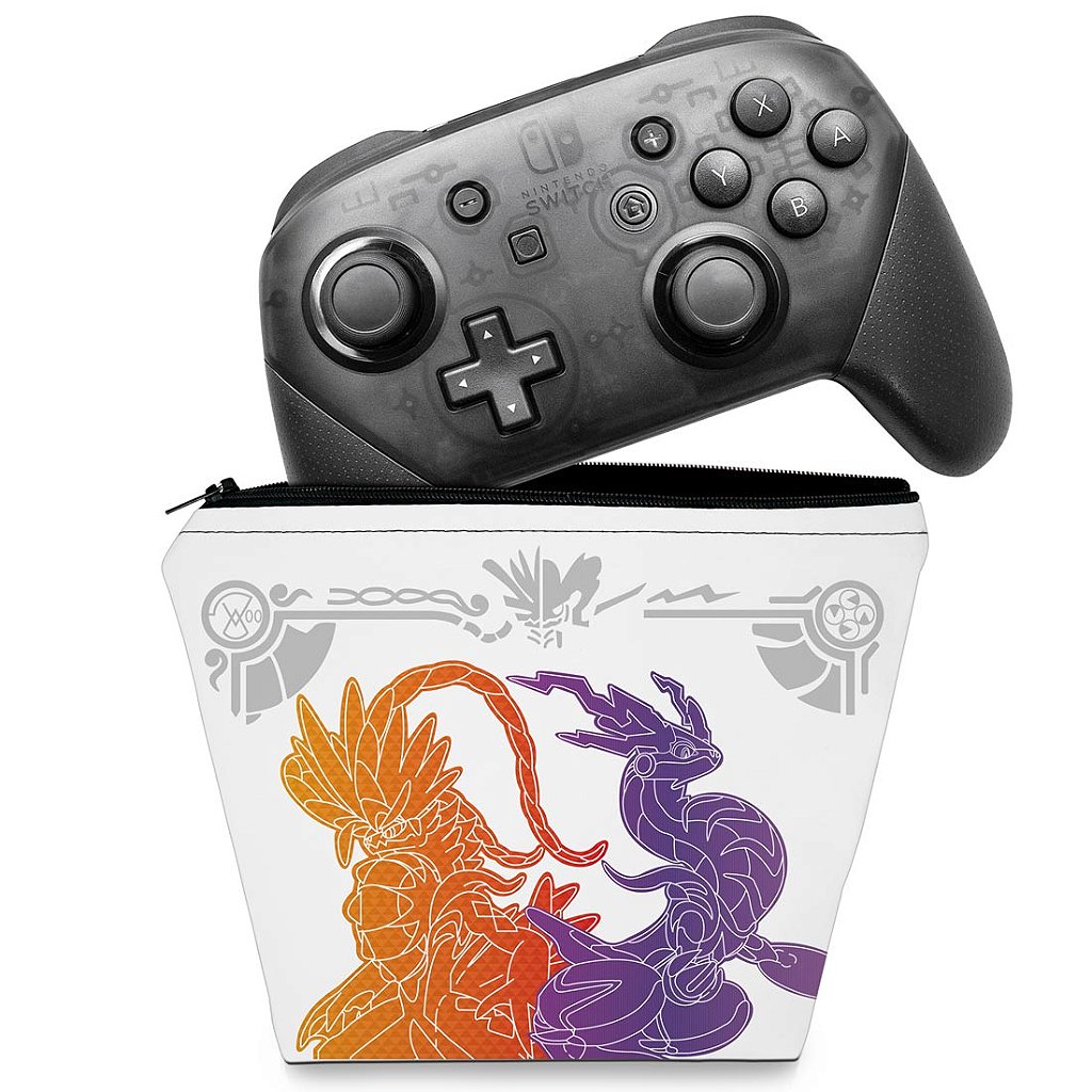 Capa Case Nintendo Switch Pro Controle - Pokémon Scarlet e Violet