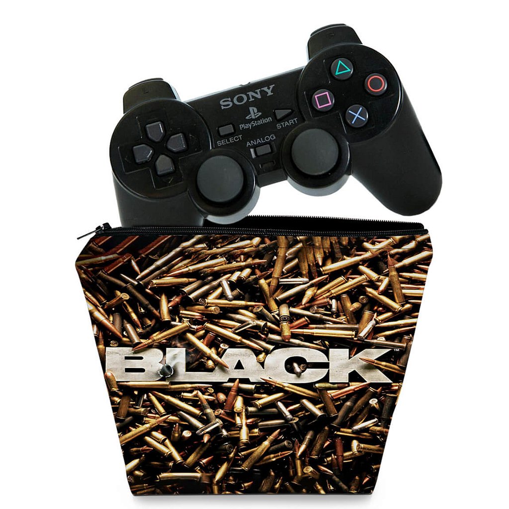 Capa Case PS2 Controle - Black