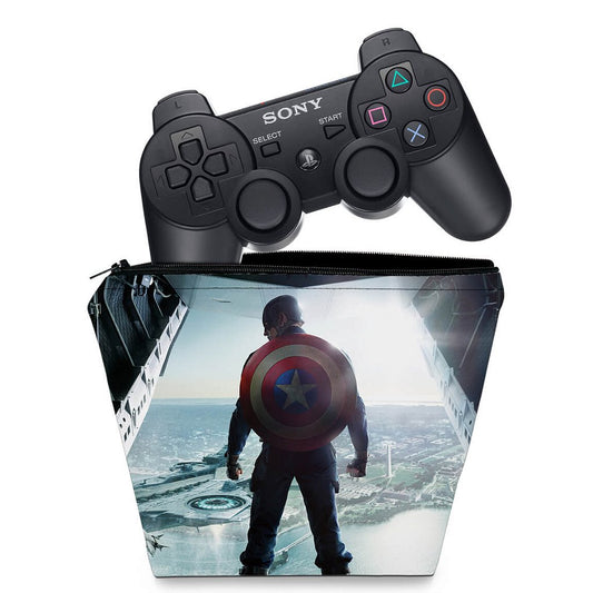 Capa Case PS3 Controle - Capitao America