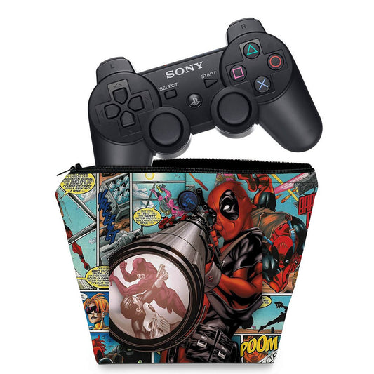 Capa Case PS3 Controle - Deadpool
