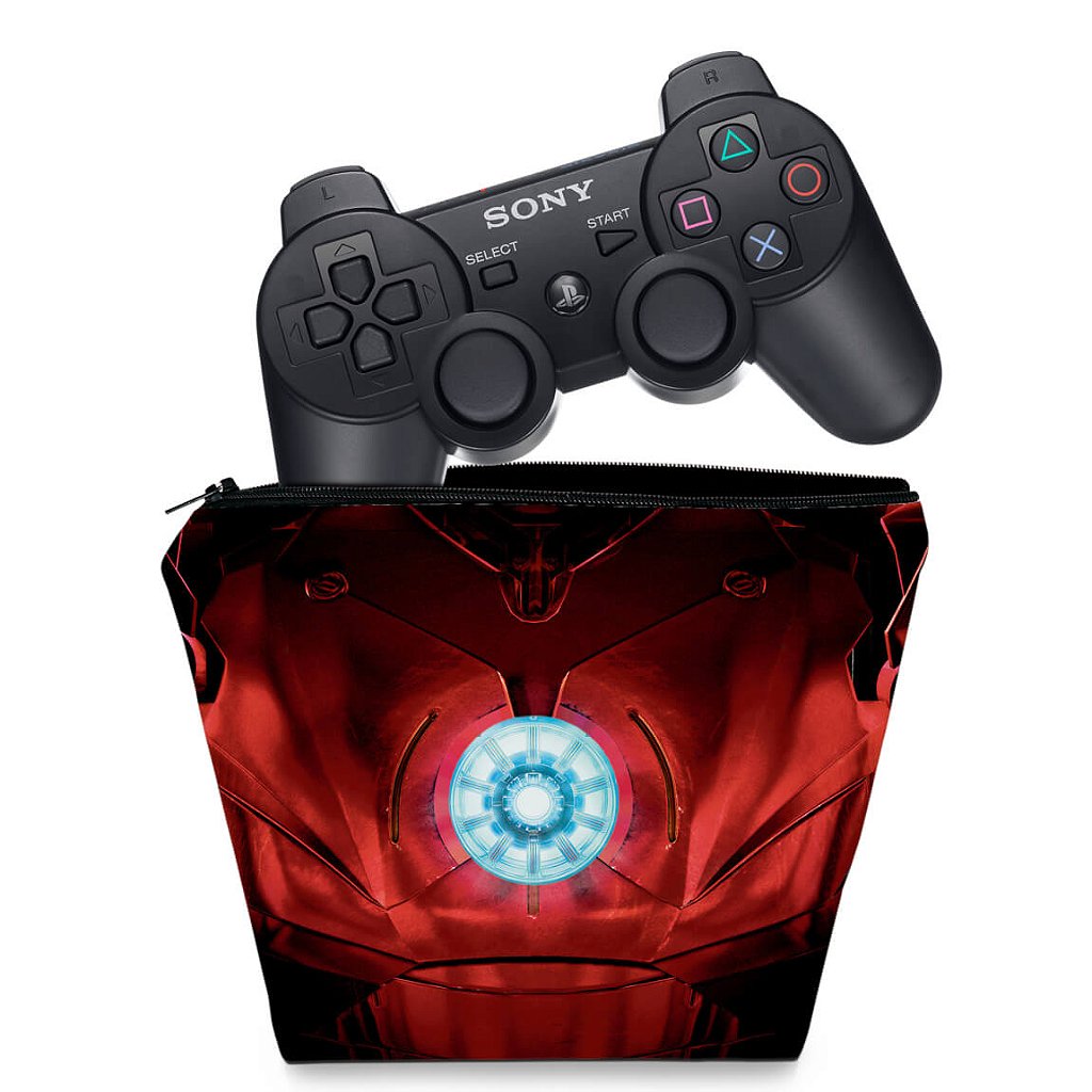 Capa Case PS3 Controle - Iron Man