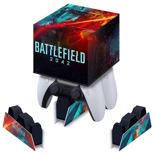 Capa PS5 Base de Carregamento Controle - Battlefield 2042