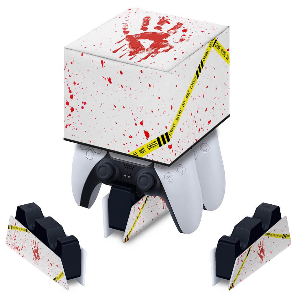 Capa PS5 Base de Carregamento Controle - Cena De Crime Scene