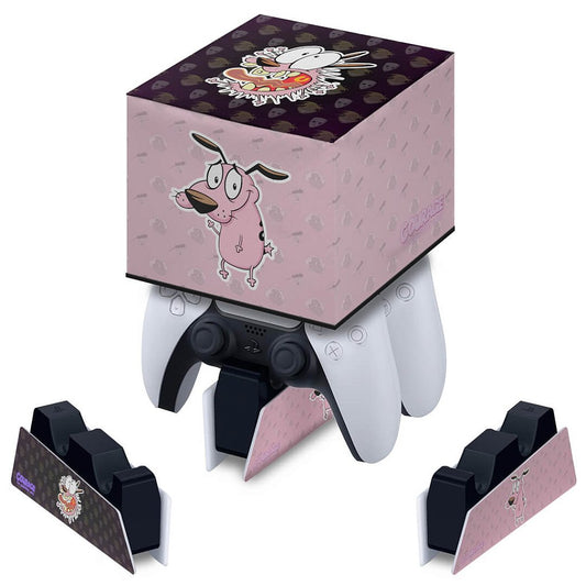 Capa PS5 Base de Carregamento Controle - Coragem: O Cão Covarde