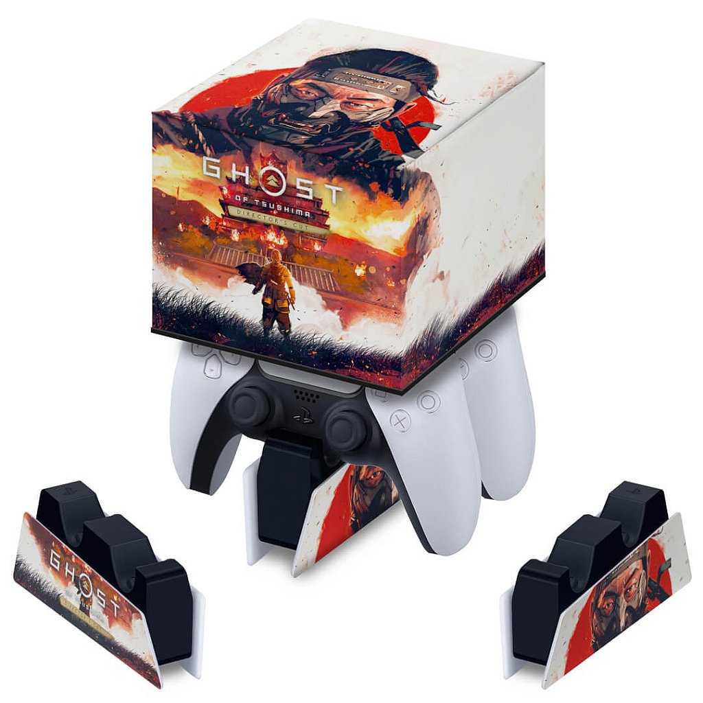 Capa PS5 Base de Carregamento Controle - Ghost Of Tsushima Director's Cut
