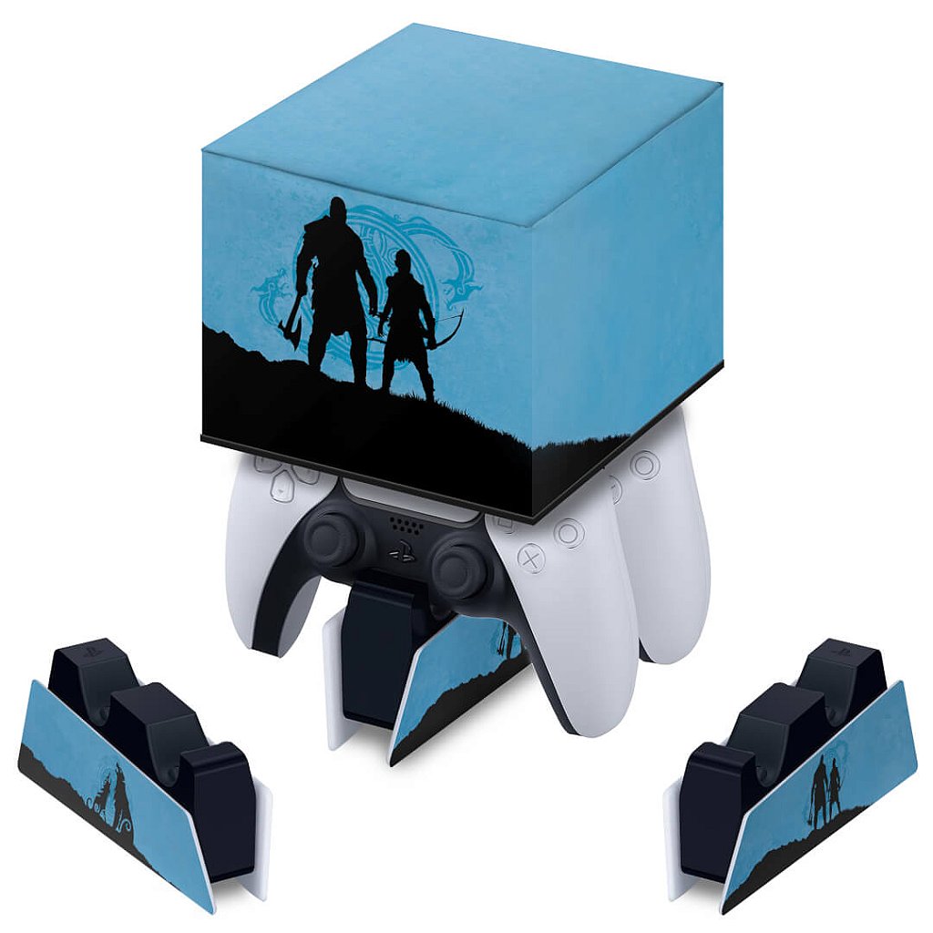 Capa PS5 Base de Carregamento Controle - God of War Ragnarok Edition