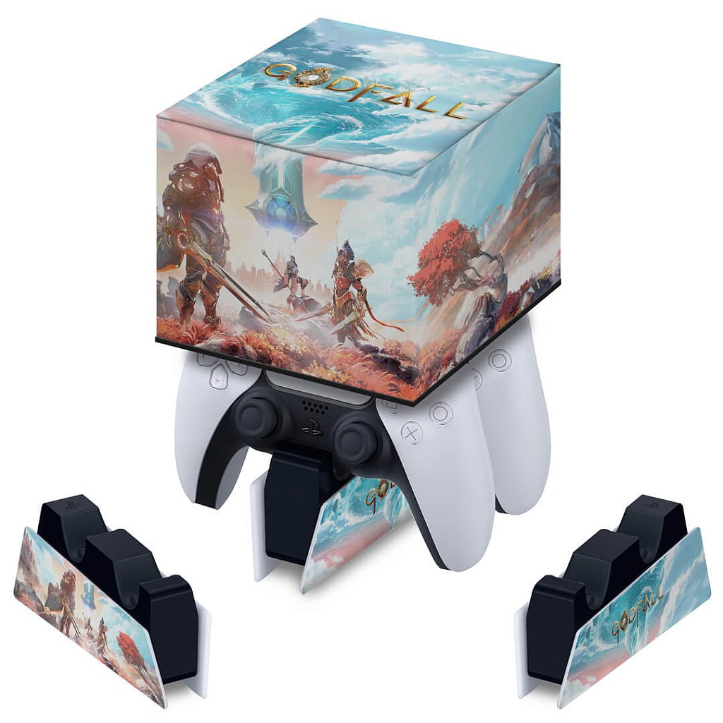Capa PS5 Base de Carregamento Controle - Godfall