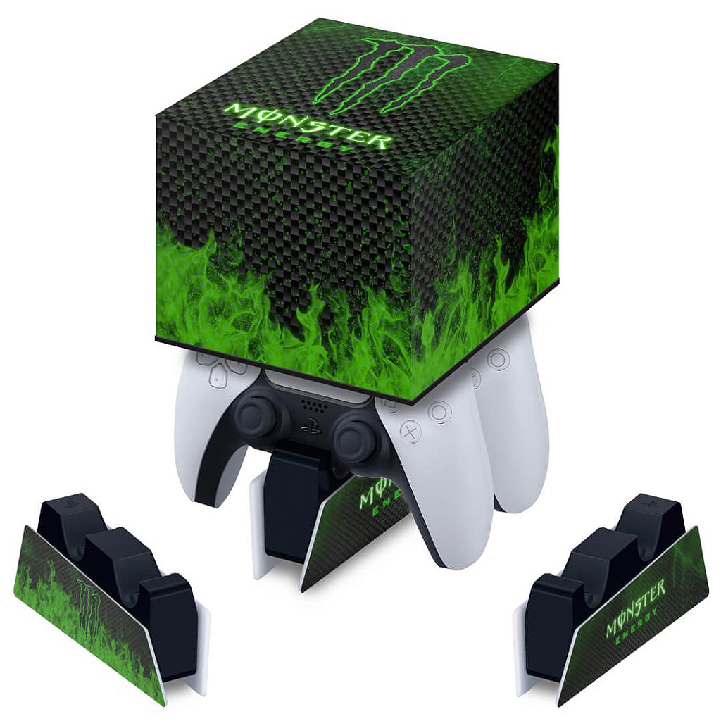 Capa PS5 Base de Carregamento Controle - Monster Energy Drink